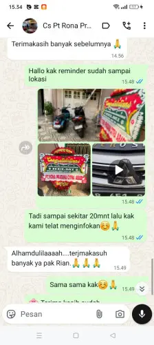 Testimonial Papan Bunga foresta